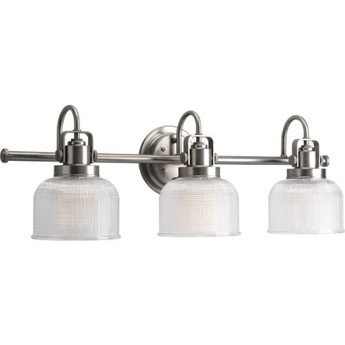 Progress Lighting P2992-81 Archie-Three Light Bath Vanity, Antique Nickel Finish