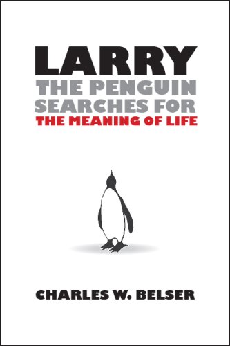 Larry the Penguin Searches for the Meaning of Life under The Books Store