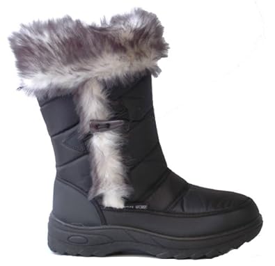ladies black snow boots uk