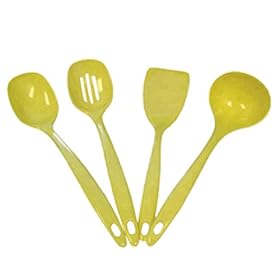 Calypso Basics Utensil Set of 4, Lemon by 
