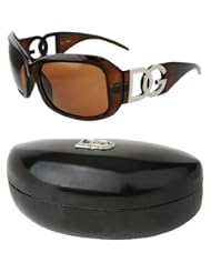 DG Eyewear Brown Sunglasses 37163 with Hard Case and Microfiber Bag by DG Eyewear