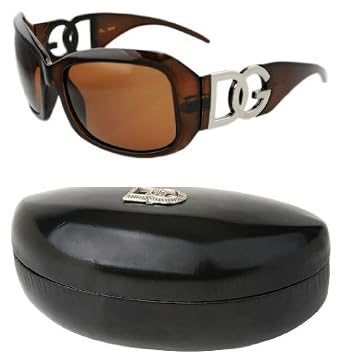 Click here to buy DG Eyewear Brown Sunglasses 37163 with Hard Case and Microfiber Bag by DG Eyewear.