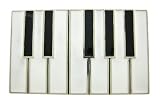 Cool Chrome and Enamel Piano Keys Belt Buckle Keyboard