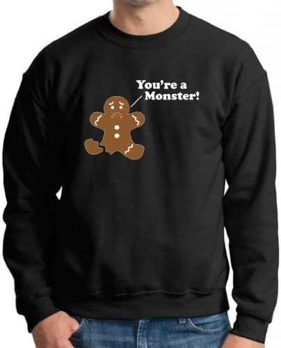 You're A Monster Gingerbread Man Premium Crewneck Sweatshirt Large Black