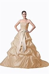 Satin Wedding Dress  with a Brush/Sweep Train 