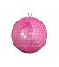 Bubblegum Pink Mirrored Glass Disco Ball Christmas Ornament 6