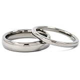 New Matching Titanium His and Her's Wedding Ring Set