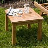 Natural Teak Wood Square Side Table