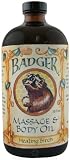 Badger Healing Birch Massage Oil (Glass Bottle) - 32 Oz.