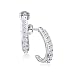 1/4 cttw Diamond J-Hoop Earrings in 10k White Gold Promotion