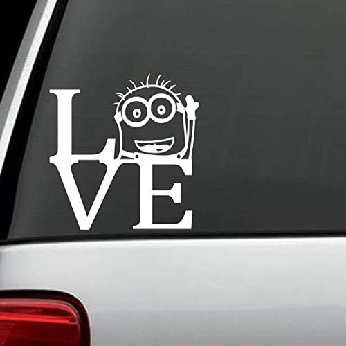 A1158 Minion LOVE Despicable Me Peeking decal sticker for car truck suv van xbox ps4