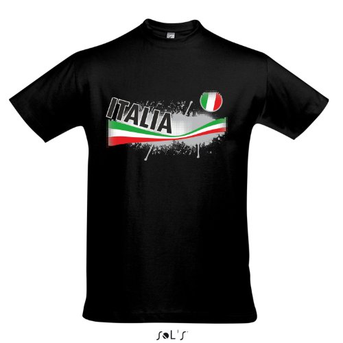 Fanshirt Herren ITALIA, Italien Ländershirt EM / WM Trikot S-XXL , Deep black , XL
