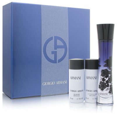Armani Code by Giorgio Armani for Women 3 Piece Set Includes: 1.7 oz Eau de Parfum Spray + 1.7 oz Body Lotion + 1.7 oz Shower Gel