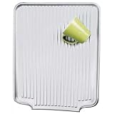 Dish Drainer - Plastic Drain Board (White) (1.25H x 20L x 16W)