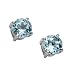 Sterling Silver 925 Genuine Sky Blue Topaz 5mm Brilliant Round Stud Earrings