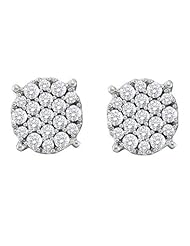 0.5CTW DIAMOND FLOWER EARRINGS