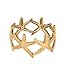 INPINK Fashion Jewelry Ochre Starfish Stretch Bracelet in Gold-Tone