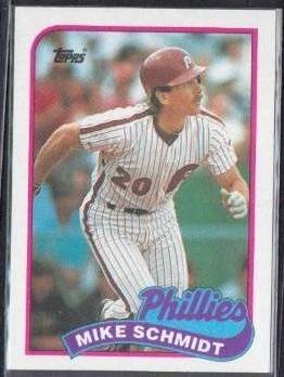 1989 Topps Baseball Card # 100 Mike Schmidt Philadelphia Phillies