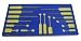 Foam Tool Organizer for 16 Craftsman Screwdrivers, Blue and Yellow Foam Tool Organizer for 16 Craftsman Screwdrivers, Blue and Yellow