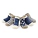 Kk 100 Unisex-baby Newborn 4-pack Colorful Socks (12-36Months, Blue series)