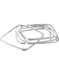 Kenneth Cole New York "Shell Brilliance" Square Bangle Bracelet Set, 8"