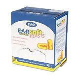 o Aearo Peltor o - E-A-Rsoft Ear Plugs, Uncorded, Foam, Yellow Neon/Red Flame, 200 Pairs per Box