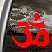 OM SYMBOL Aum Yoga Meditation Red Decal Window Red Sticker
