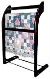 Quilt Rack - Wood and Chrome (Mahogany) (36H x 16 3/4W x 14D)