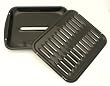 Porcelain Convection 12 7/8 by16.5 Inch Broiler Pan with Porcelain Grill