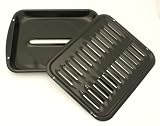 Porcelain Convection 12 7/8 by16.5 Inch Broiler Pan with Porcelain Grill