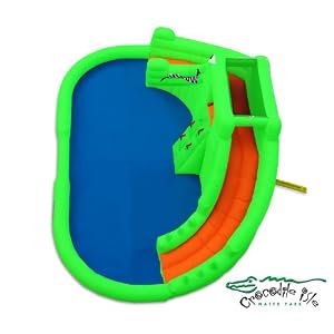 Blast Zone Crocodile Isle Inflatable water Park with Dual Slides by Blast Zone