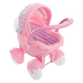 Micro Pram & Doll Carrier: Pink Stripe
