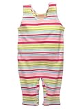 Fairground Stripe Overall by Zutano - Multi-colored - 0-6 Mths