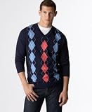 Club Room Argyle V-Neck Sweater