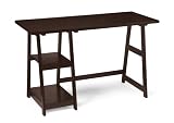 Modern Espresso 47" Trestle Computer Desk