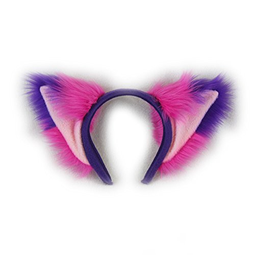 Pawstar Cheshire Fox Furry Ear Headband Kitty Cat Adult Unisex Halloween Costume