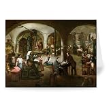Factory in the Rue d'Aubagne, 1861 (oil on.. - Greeting Card (Pack of 2) - 7x5 inch - Art247 - Standard Size - Pack Of 2