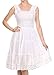 Sakkas Women's Gwendolyn Sequin Embroidered Smocked Bodice Peasant Dress