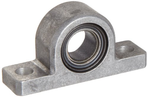 Spyraflo PB1-12M-P Aluminum Pillow-Block with a 12 mm Inner Diameter, Self-Aligning, High Performance PTFE Impregnated Bronze Bearing