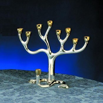 Tree of Life 2-Tone Menorah