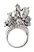 .925 Sterling Silver Designer Beaded Bead Grape Cluster Ring