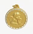 Club Pack of 25 Gold Religious Guardian Angel Pendant Medals 2.5" #43975/BULK