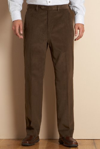 Pure Cotton Flat Front Corduroy Trousers