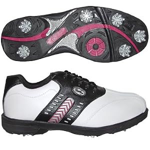 Buy Confidence Genuine Leather White and Black Waterproof Golf Shoes by Confidence