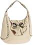 Betsey Johnson Croco Bow Hobo,Ivory,one size