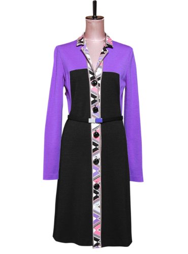 エミリオプッチ(EMILIO PUCCI ) パープルウールドレスジャケット
