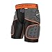 Shock Doctor Men's Ultra Shockskin 5-Pad Extended Thigh Impact Shorts, Black/Grey, Large
