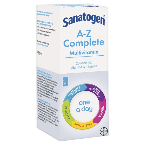 Sanatogen A-Z Complete 23 essential Vitamins and Minerals 90 Tablets