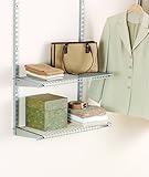 Rubbermaid Configurations Custom Closet Add-On Shelving Kit, Titanium, 26", FG3H9102TITNM
