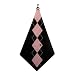 Pink Golf Tees Argyle Microfiber Golf Towel by BeeJo